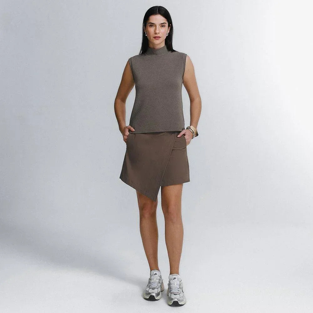 Kit Presente Feminino | Saia Mini e Blusa Gola Alta Techsture Vest