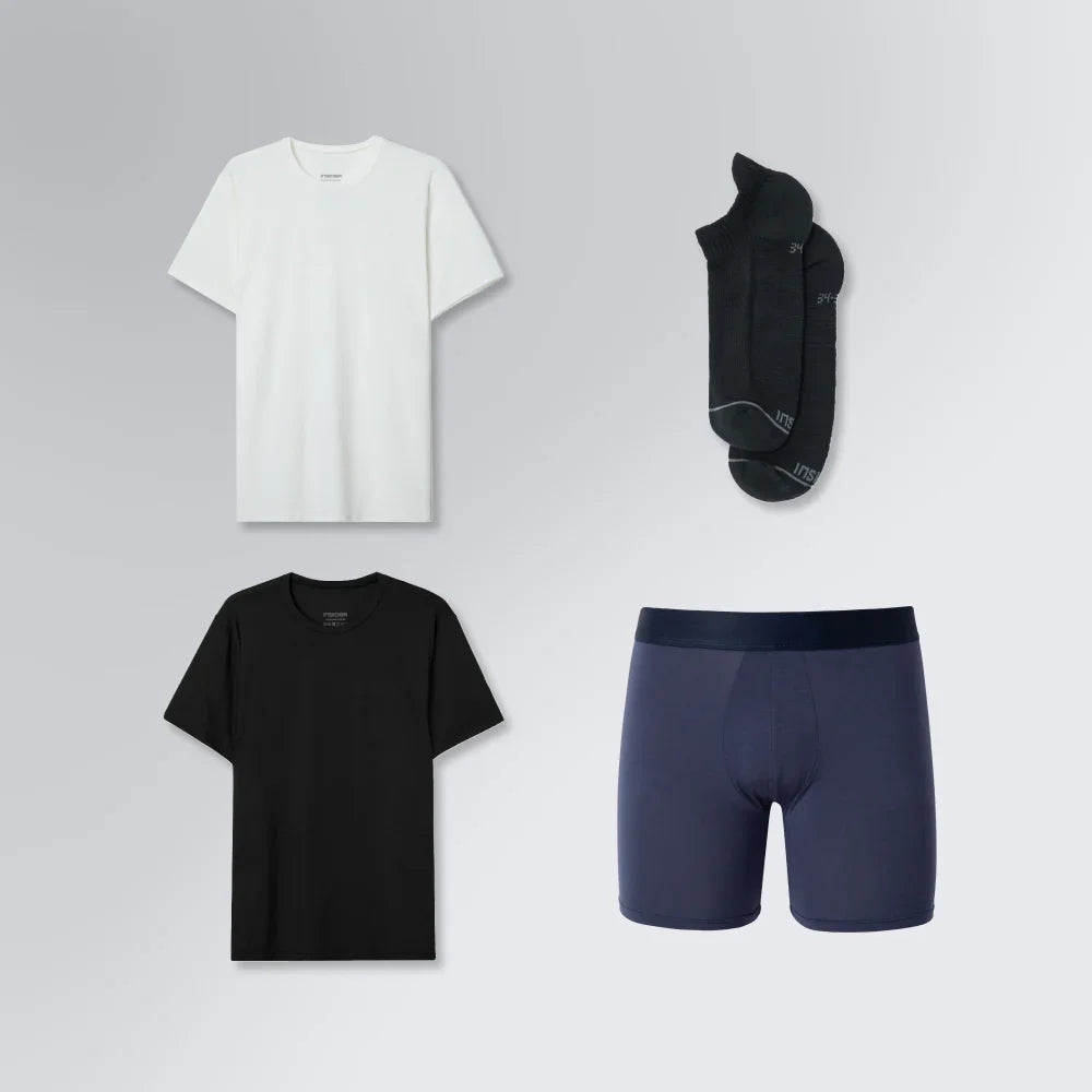 Kit Masculino Essencial | 2x Tech T-Shirt, 1x Cueca e Meia