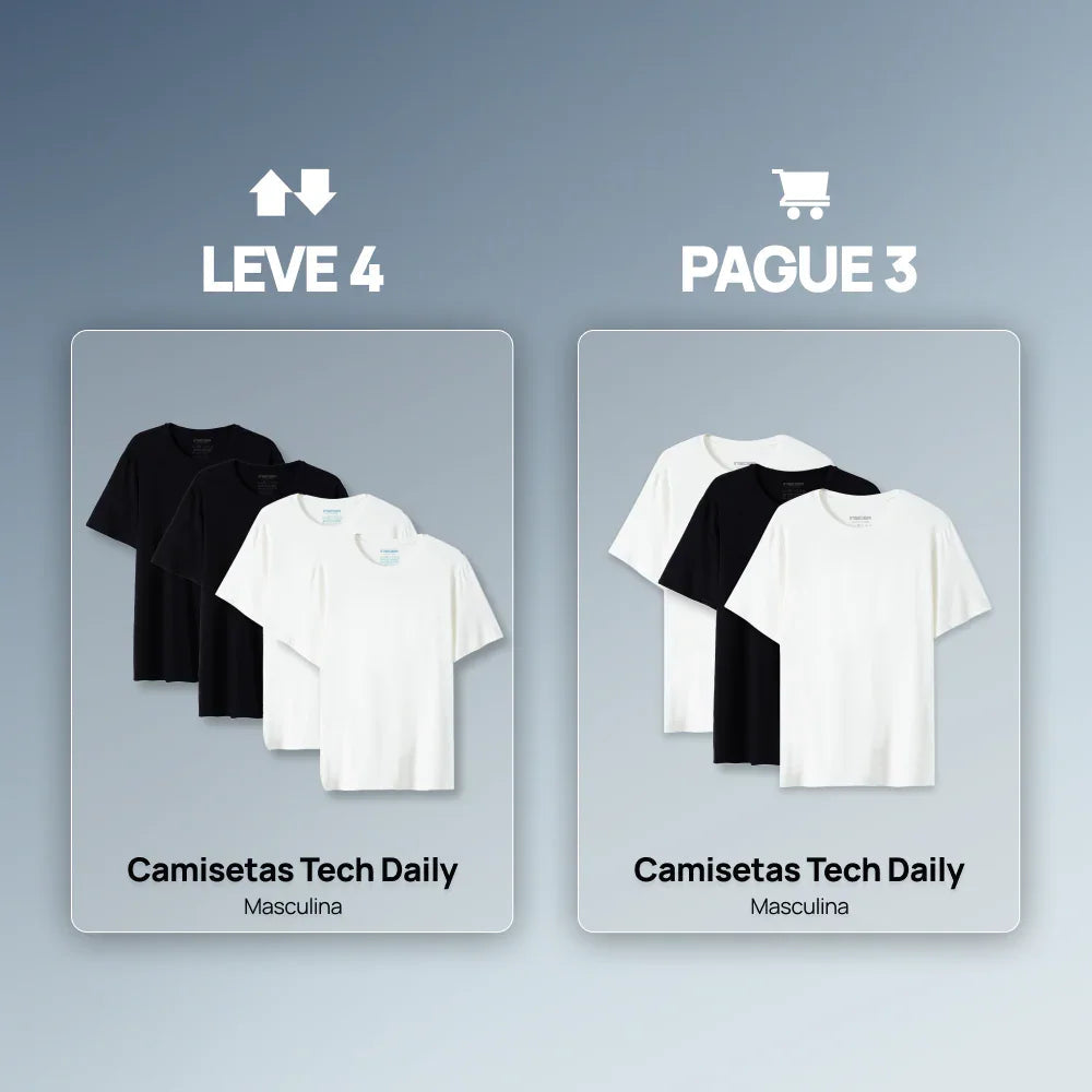 Camiseta Básica Tech Daily - Leve 4 Pague 3