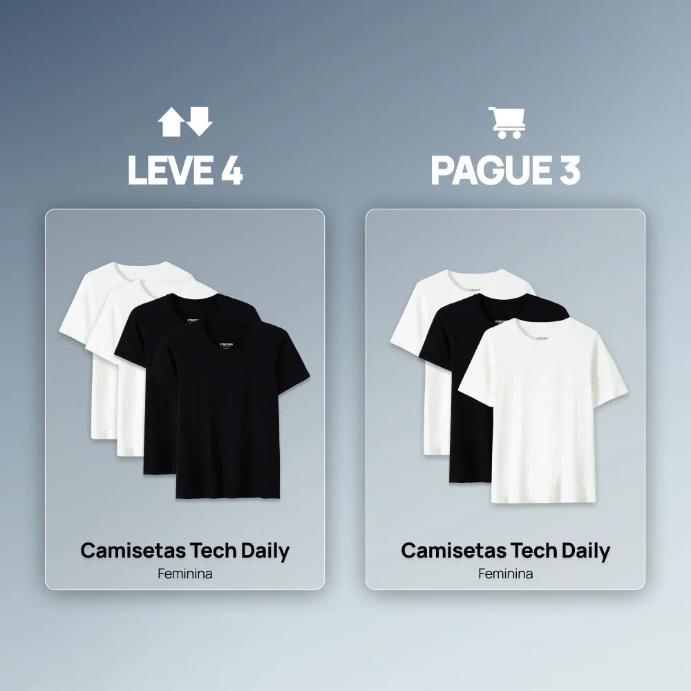 Camiseta Básica Tech Daily Feminina - Leve 4 Pague 3
