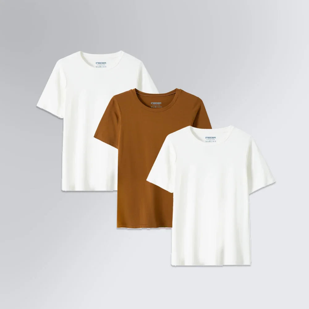 Kit 3 Camisetas Básicas Tech Daily Feminina