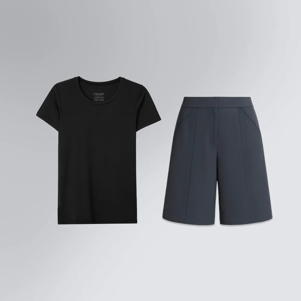 Kit Presente Versátil Feminino | 1 Tech T-Shirt® e 1 Bermuda Alfaiataria Kyoto