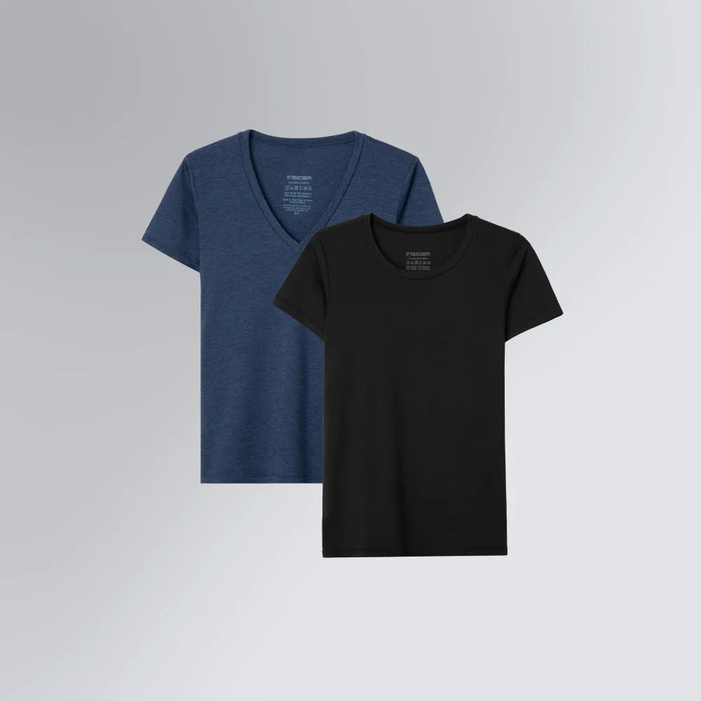 Kit Presente Tecnológico Feminino | Tech T-Shirt® Gola U e Tech T-Shirt® Gola V